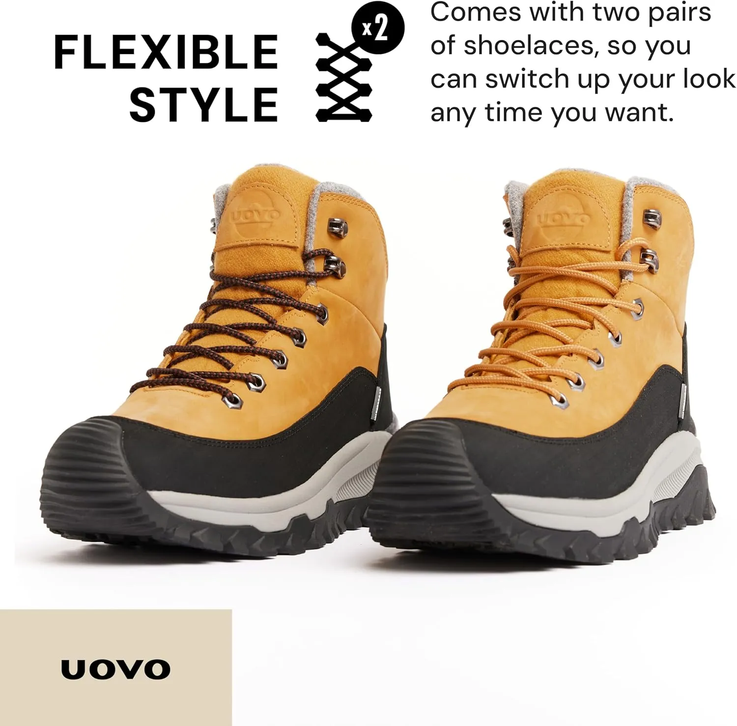 UOVO Men’s Winter Boot, Waterproof Leather