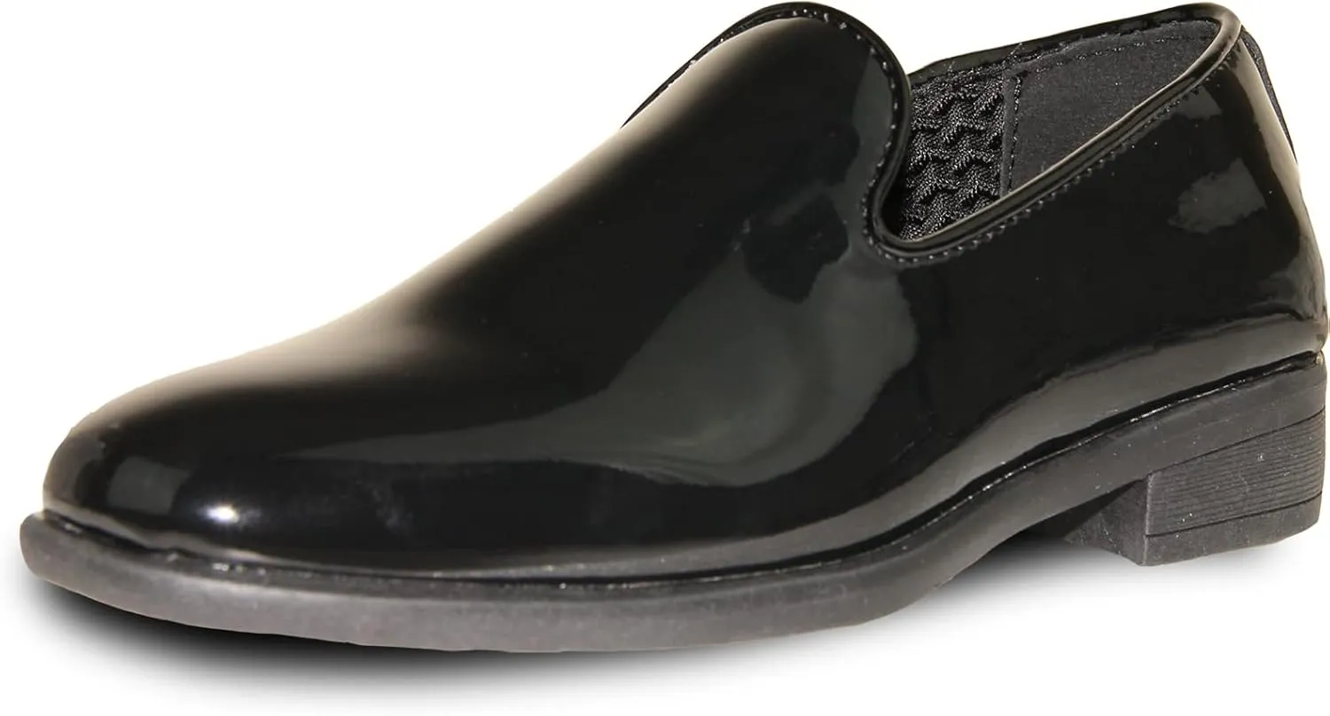VANGELO Boy Dress Shoe Vallo Oxford Lace Up and Loafer Slip On Formal Tuxedo for Prom Wedding Ortholite Insole Size from Toddler to Big Kid