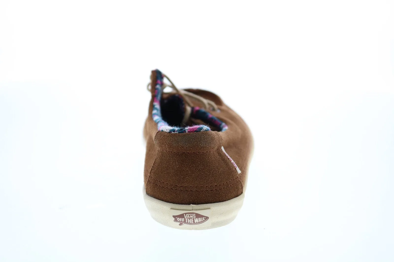 Vans Rata Lo VN-0OK3AJ8 Womens Brown Suede Lace Up Loafer Flats Shoes