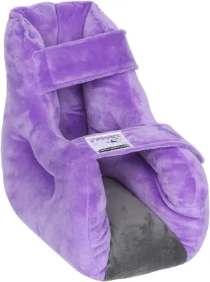 Velvet Heel Protector for Pressure Sores,Foot Pillow for Elderly/Bedridden Patients to Relief Heel Pain from Ulcers/Bedsore(Purple-Pack of 1)