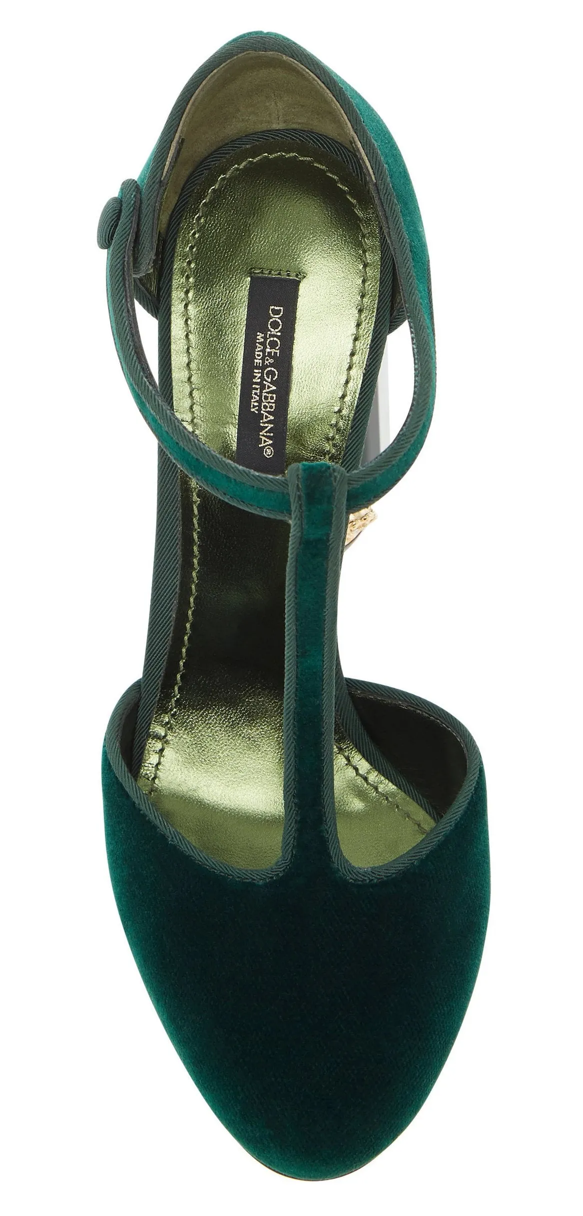Velvet Mary Jane Pumps with Jewel Heel - Red or Green