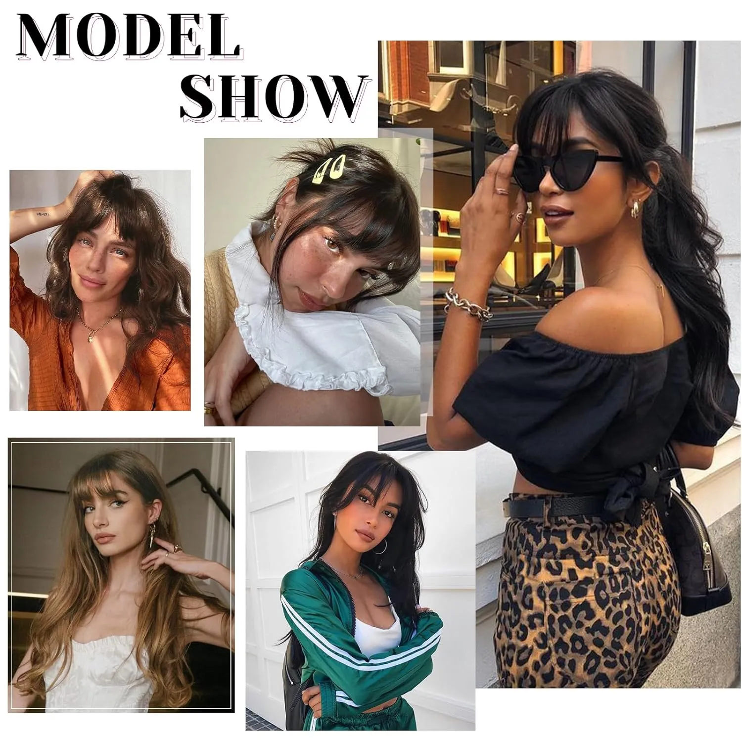 VERNA Hair Toppers for Women Real Human Hair 360°3D Cover Bangs Hair Clip,100% Real Human Hair Brown Black Clip in Bangs,Hair pieces Clip on Bangs for Daily Wear(5 * 9.5)