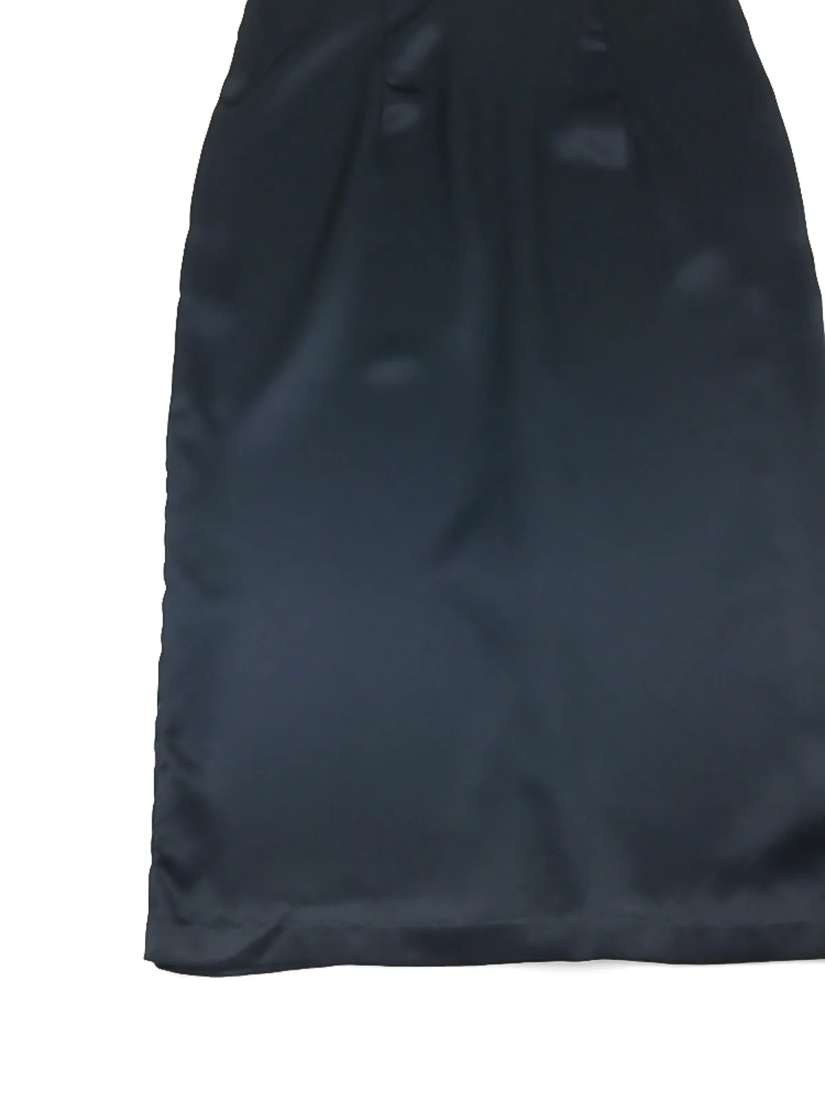 Vintage 90's black satin v-neck sleeveless dress