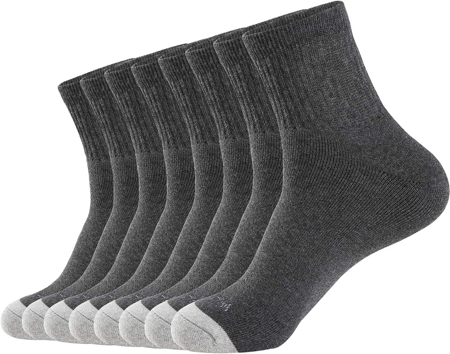 WANDER Men's Athletic Ankle Socks 3/8 Pairs Thick Cushion Running Socks for Men&Women Cotton Socks 6-9/9-12/12-15