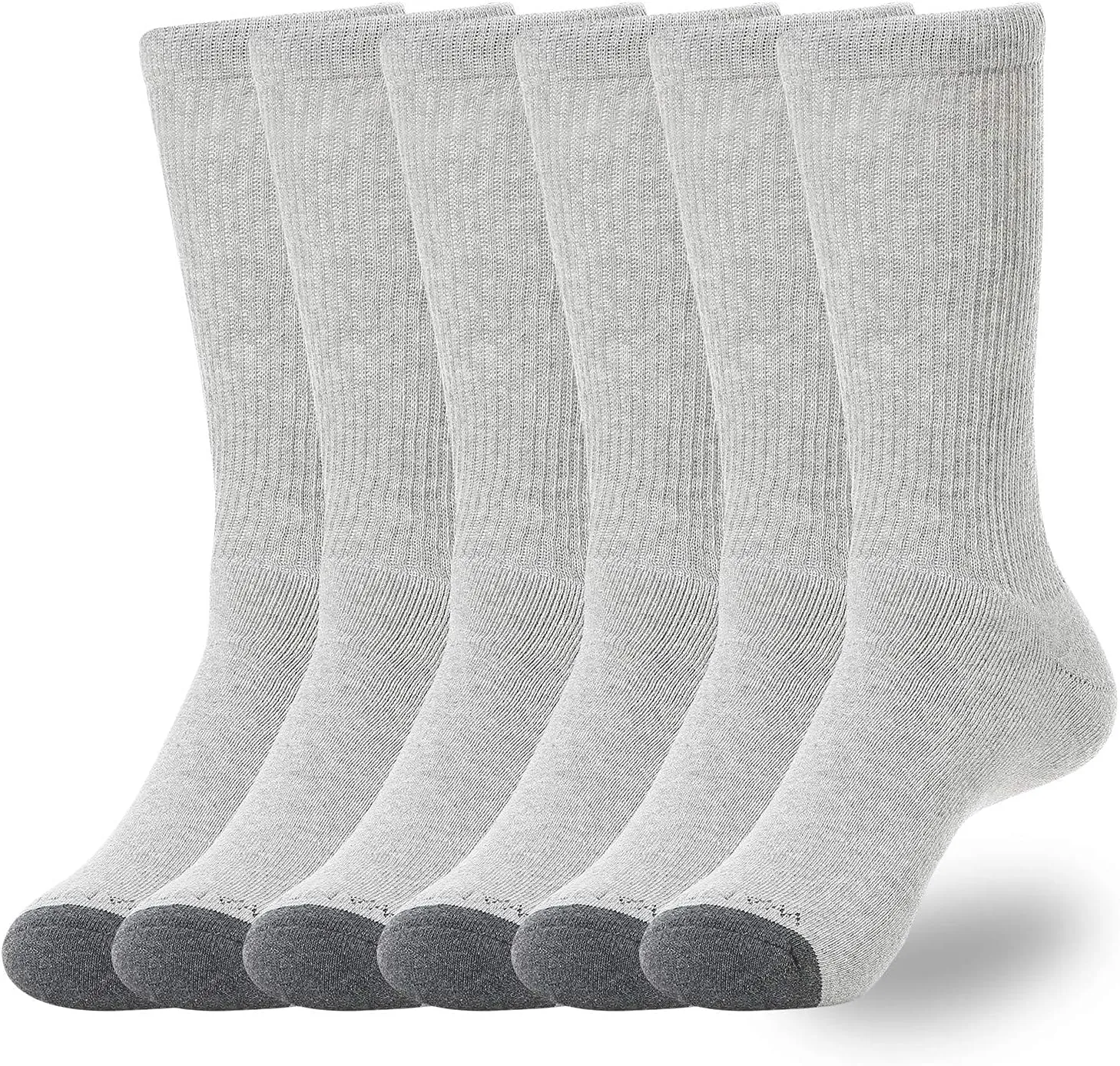 WANDER Men's Cushion Crew Socks 3-6 Pairs Athletic Running 6-8/8-13/12-15 Socks Men Cotton Sport Wicking Work