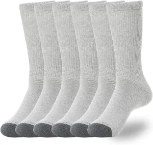 WANDER Men's Cushion Crew Socks 3-6 Pairs Athletic Running 6-8/8-13/12-15 Socks Men Cotton Sport Wicking Work