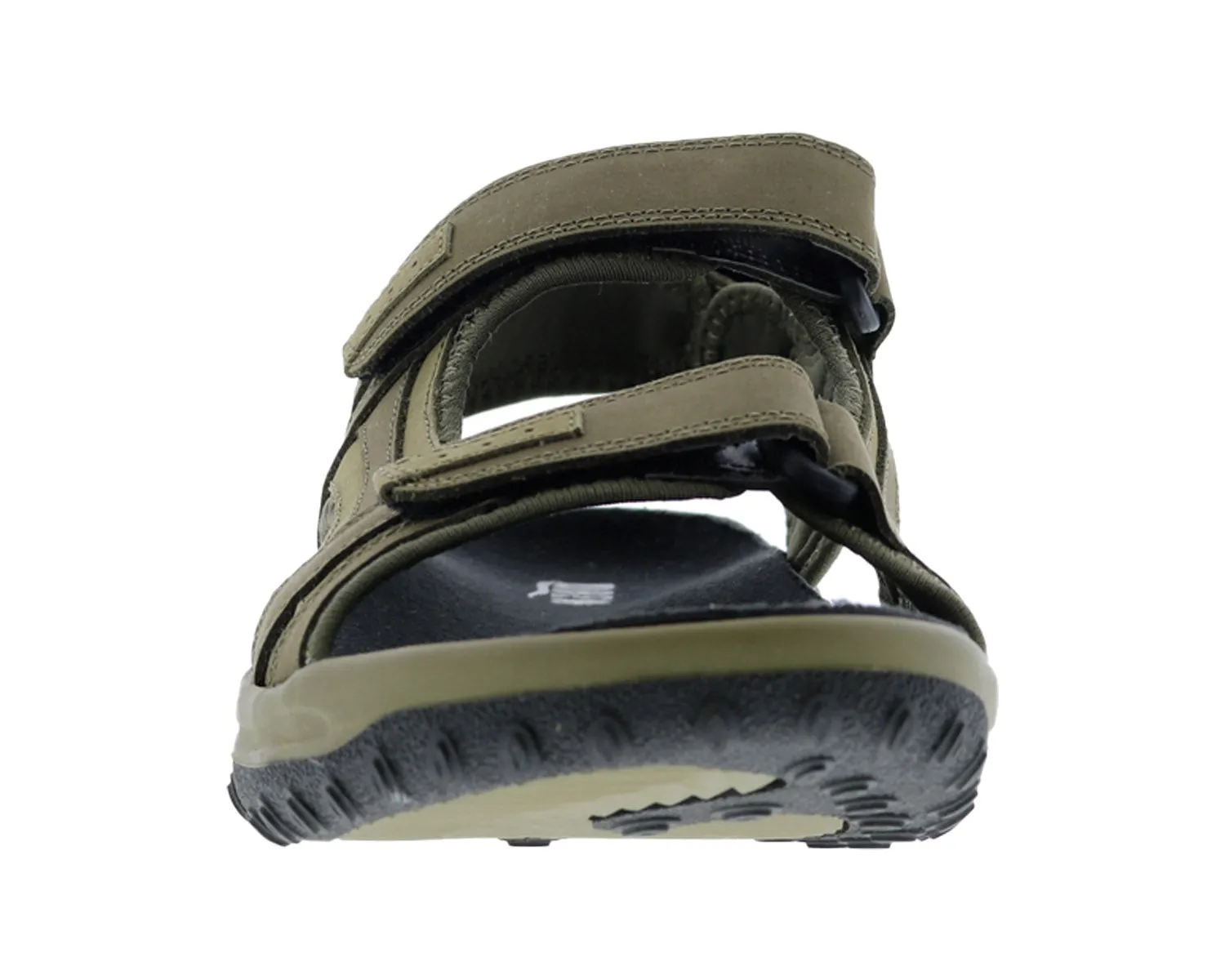 WARREN Olive Leather/Stretch