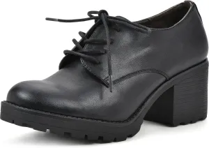 WHITE MOUNTAIN Women's Shoes Bourbons Block Heel Oxford Loafer
