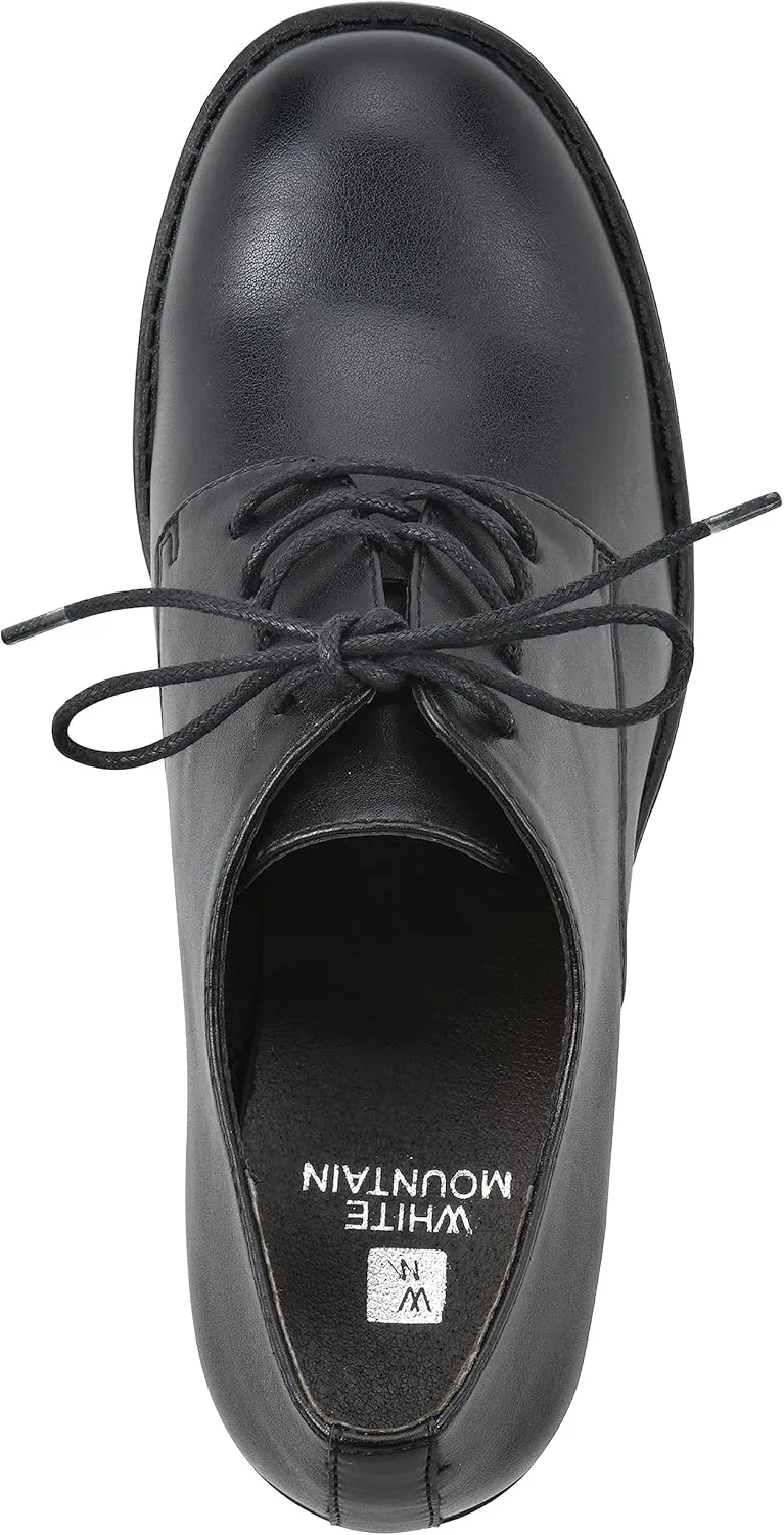 WHITE MOUNTAIN Women's Shoes Bourbons Block Heel Oxford Loafer