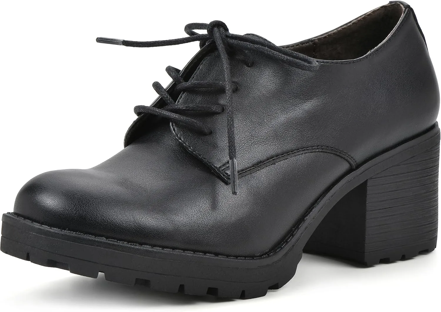 WHITE MOUNTAIN Women's Shoes Bourbons Block Heel Oxford Loafer
