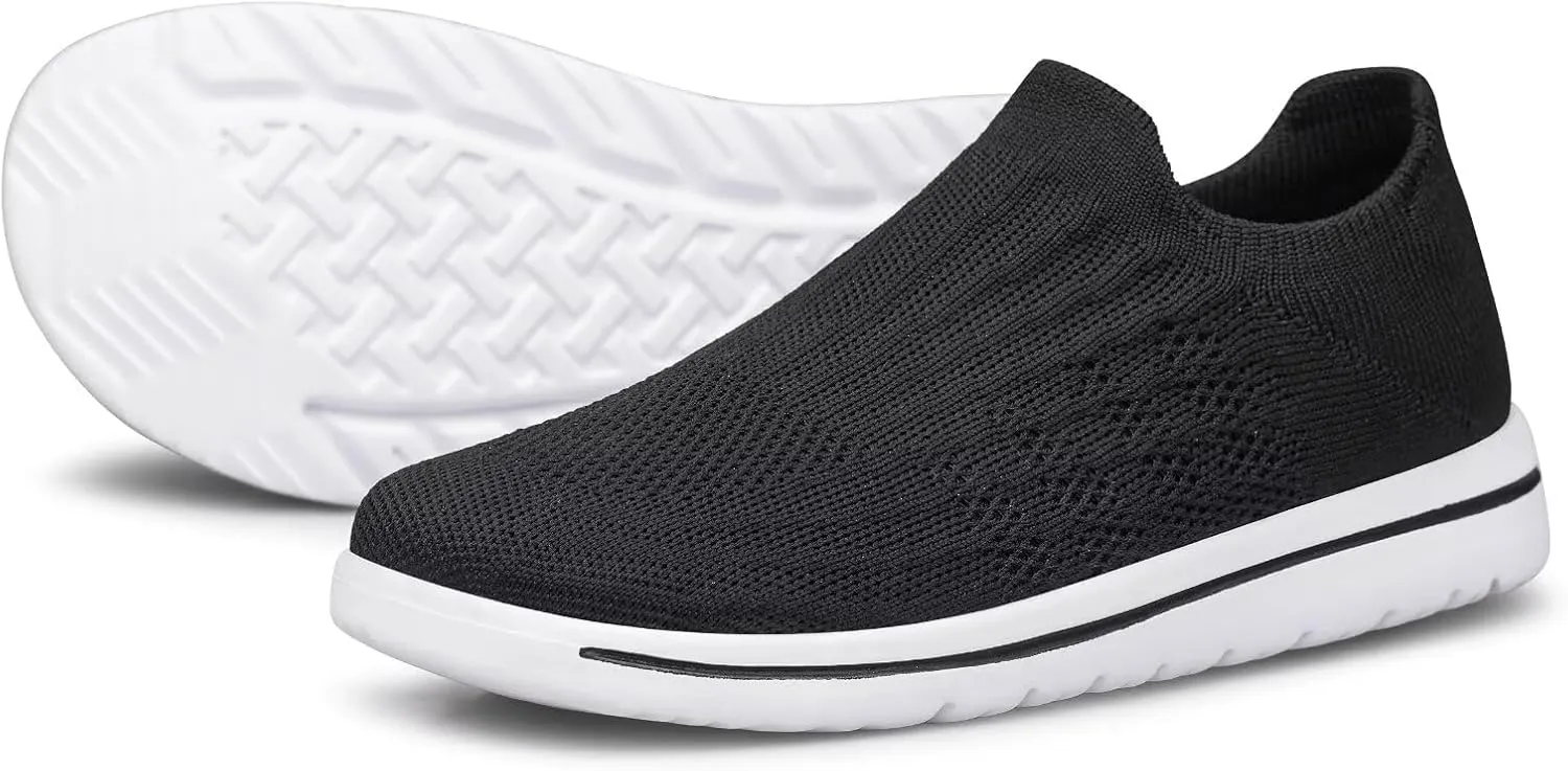 Wide Toe Shoes Women Barefoot Sneakers Mesh Flat Casual Pull-on Lightweight Breathable Comfortable