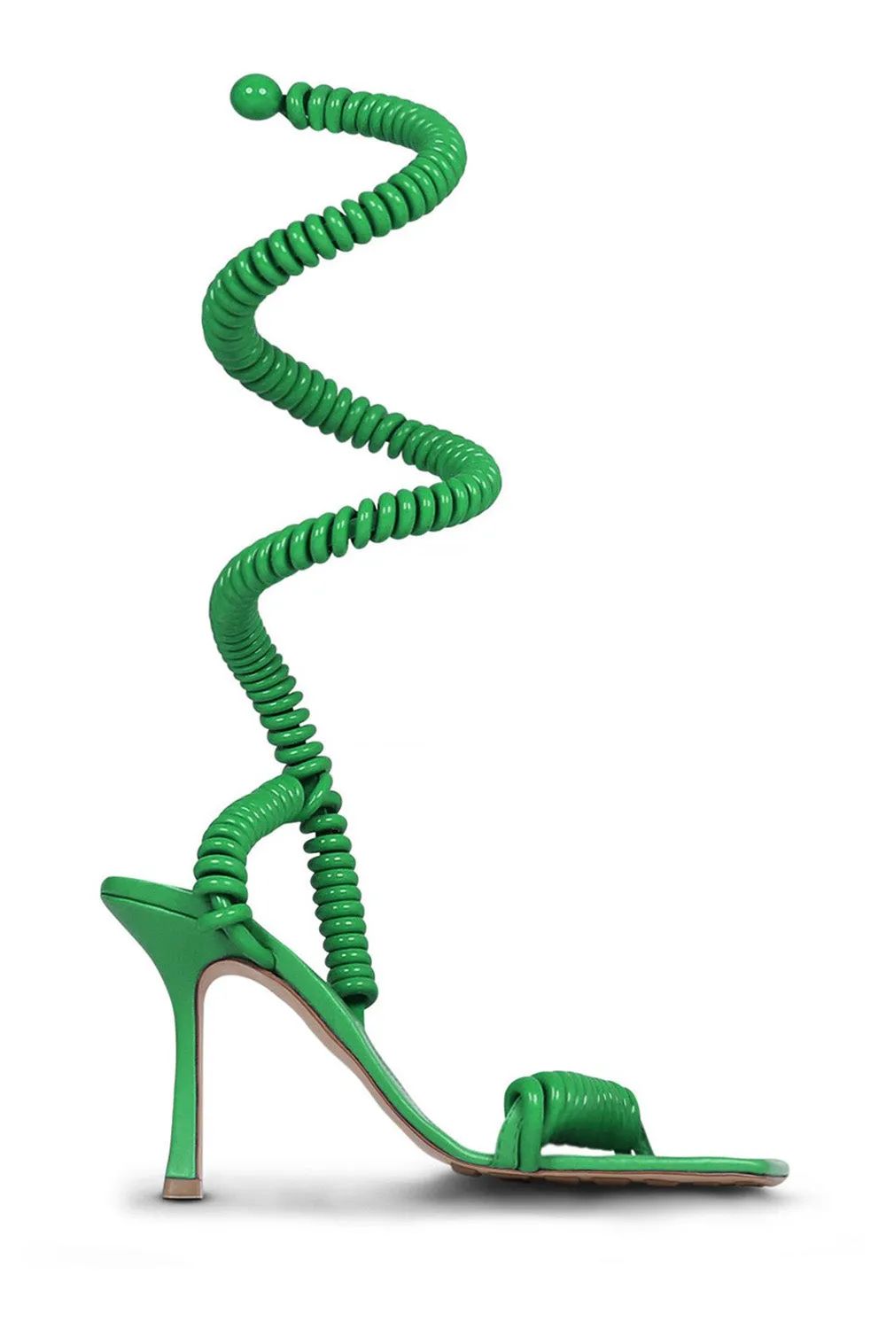 WIRE STRETCH 90MM SANDAL | GRASS