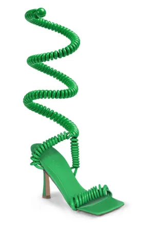 WIRE STRETCH 90MM SANDAL | GRASS
