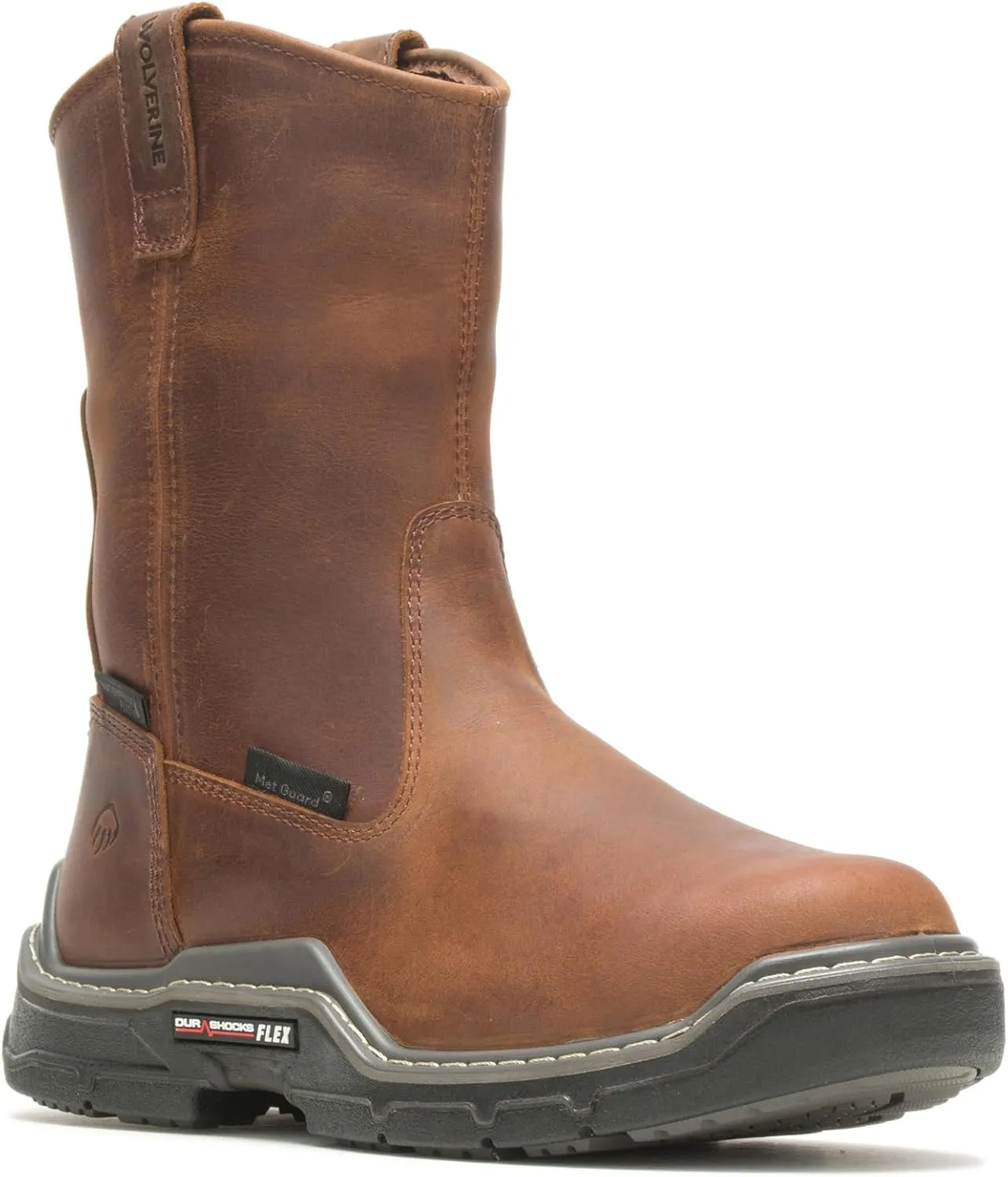 Wolverine Men's Raider DuraShocks Wellington Waterproof Composite Toe Met-Guard Construction Boot