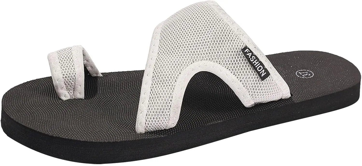 Women's Dressy Flat Sandals Women's Spring And Summer Flat Toe Sandals Fashionable And Casual Open Heeled Beach