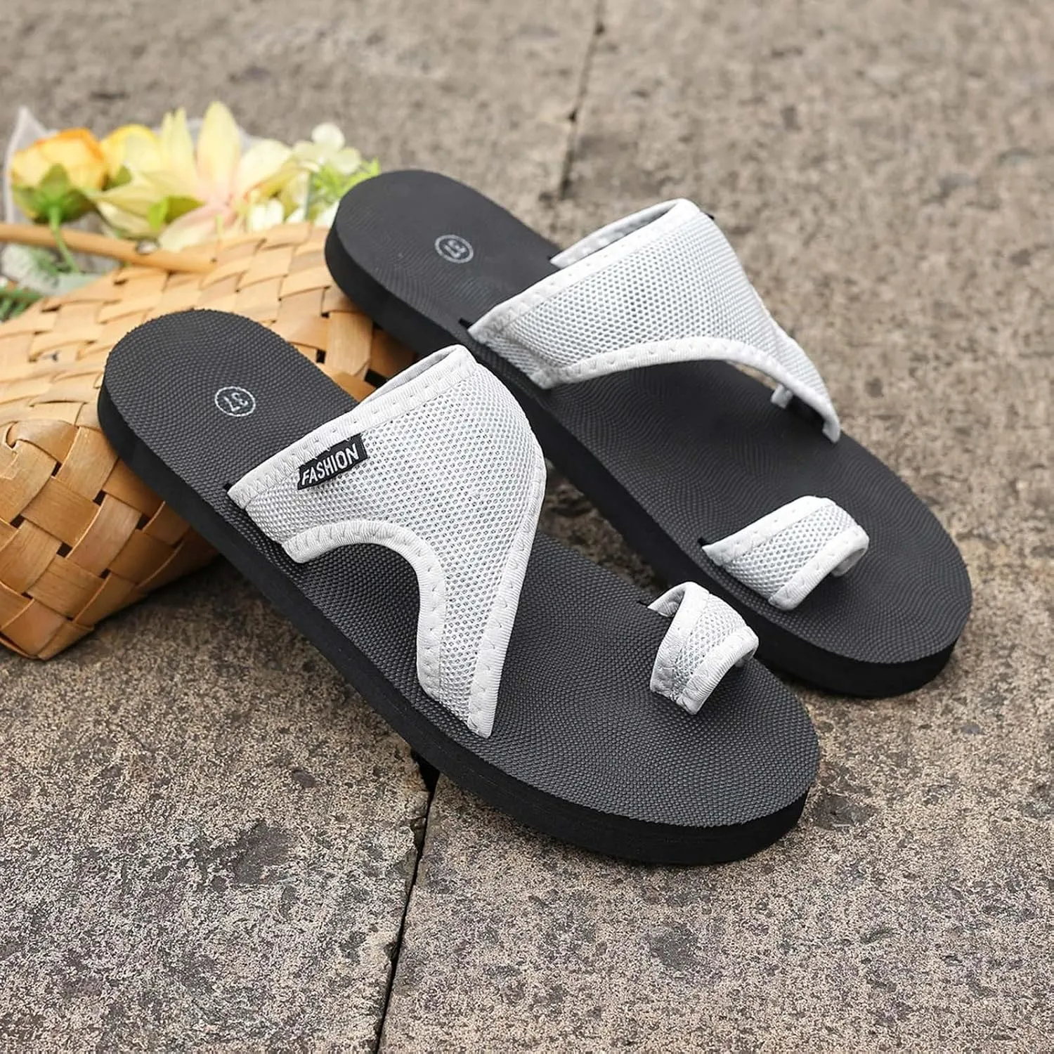 Women's Dressy Flat Sandals Women's Spring And Summer Flat Toe Sandals Fashionable And Casual Open Heeled Beach