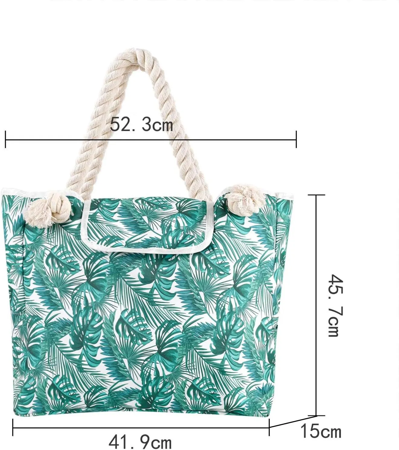 Women's Foreign Trade Multifunctional Single Shoulder Canvas Shopping Bag Leisure Vacation Beach Bag (Blue, One Size)