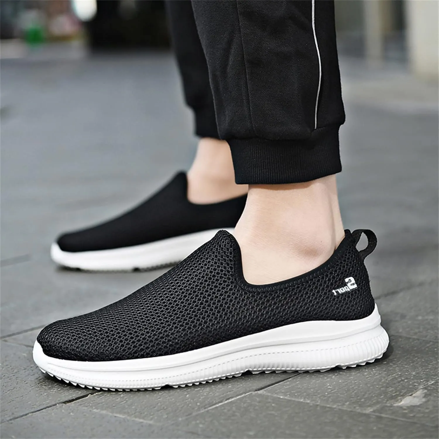 Women's Lightweight Slip On Walking Running Shoes Non Slip Work Shoes Women Slip On Men's Casual Dress Shoes Chunky Sneakers White Tennis Shoe White Loafers