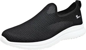 Women's Lightweight Slip On Walking Running Shoes Non Slip Work Shoes Women Slip On Men's Casual Dress Shoes Chunky Sneakers White Tennis Shoe White Loafers