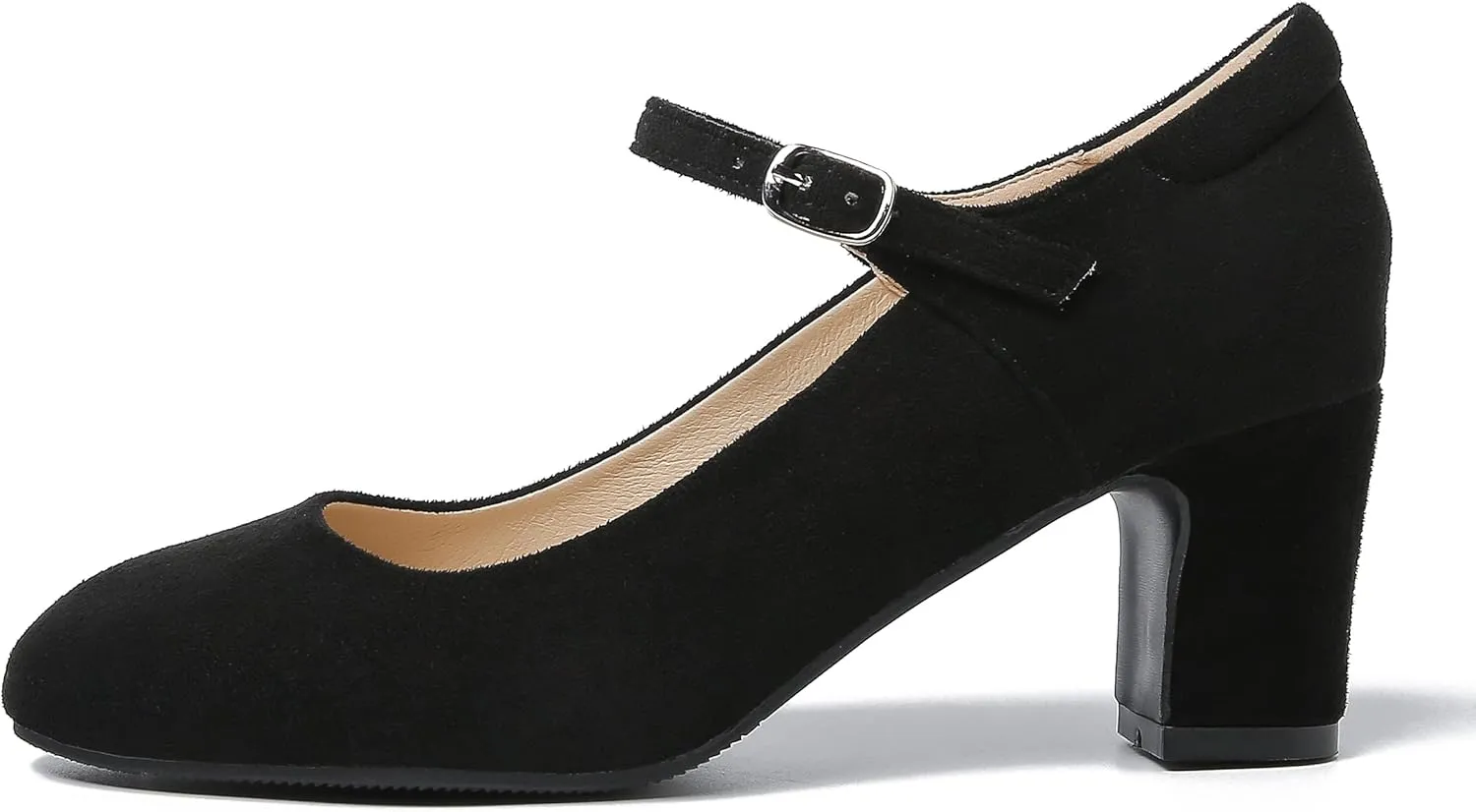 Women's Mary Jane Shoes Low Block Heel Round Toe Dress Office Work Church Pumps
