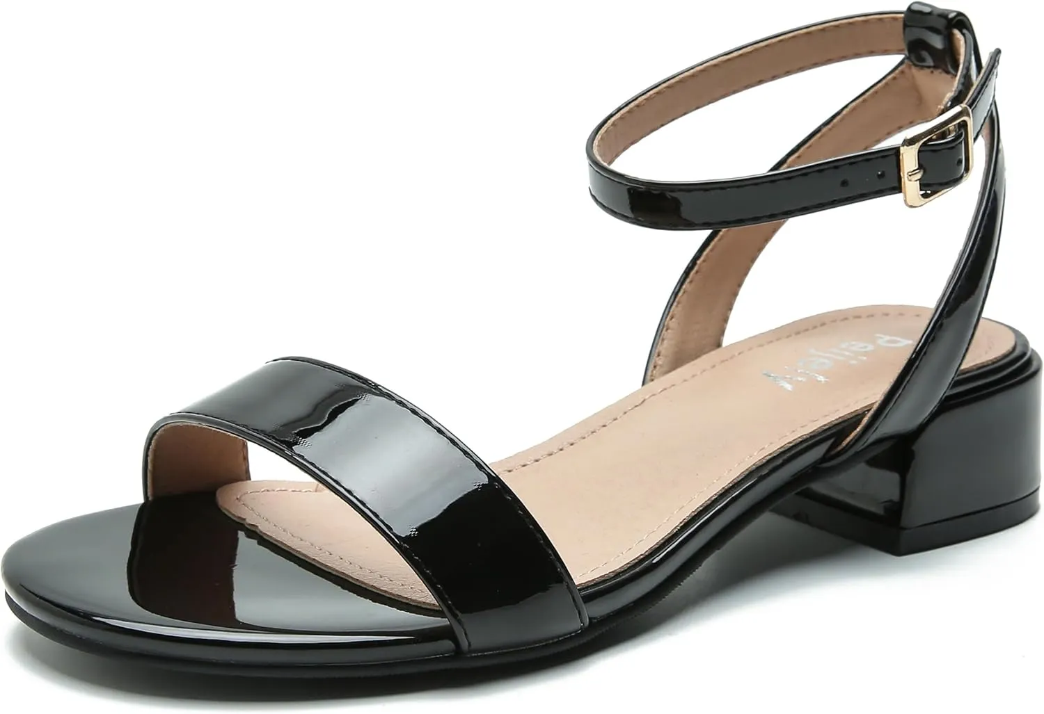 Women's Open Toe Ankle Strap Low Block Chunky Heels Sandals Party Dress Summer Shoes