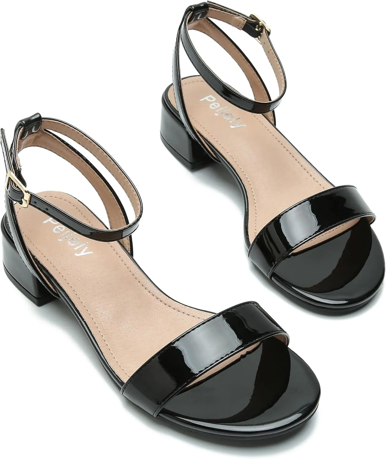 Women's Open Toe Ankle Strap Low Block Chunky Heels Sandals Party Dress Summer Shoes