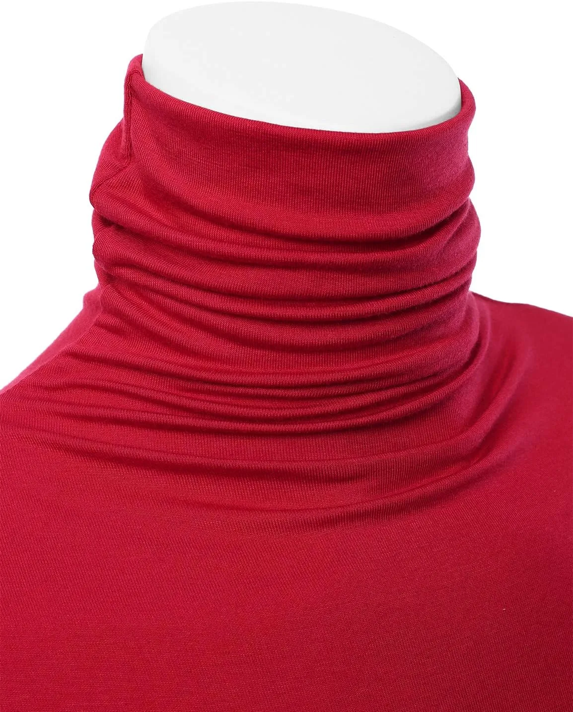 Womens Premium Long Sleeve Turtleneck Lightweight Pullover Top Sweater (S-3X, Made in USA)
