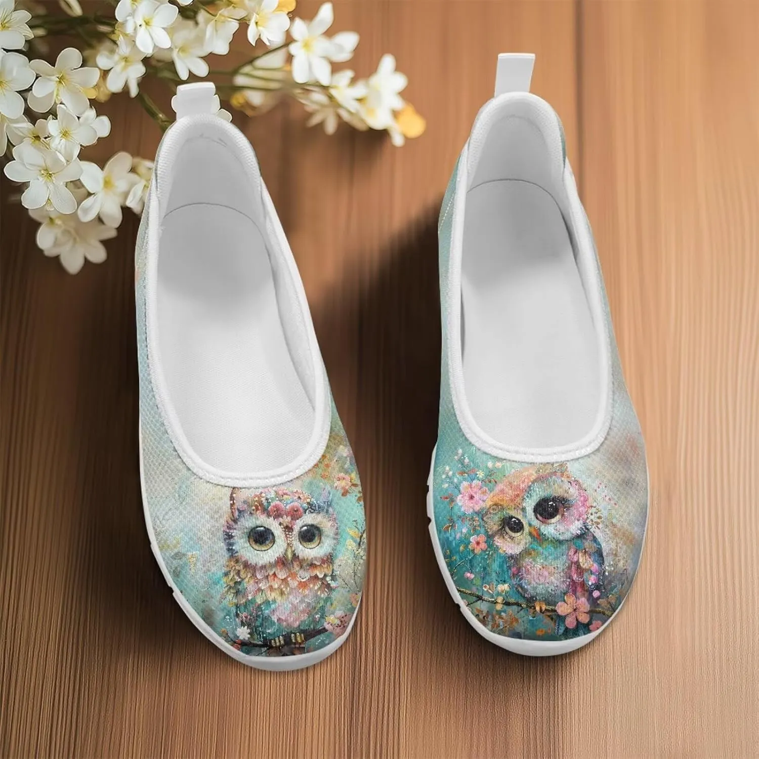 Women's Slip On Shoes Mesh Walking Flats Shoes Comfort Lightweight Casual Sneakers for Travel Date & Party White Sole Size 6-11