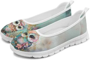 Women's Slip On Shoes Mesh Walking Flats Shoes Comfort Lightweight Casual Sneakers for Travel Date & Party White Sole Size 6-11