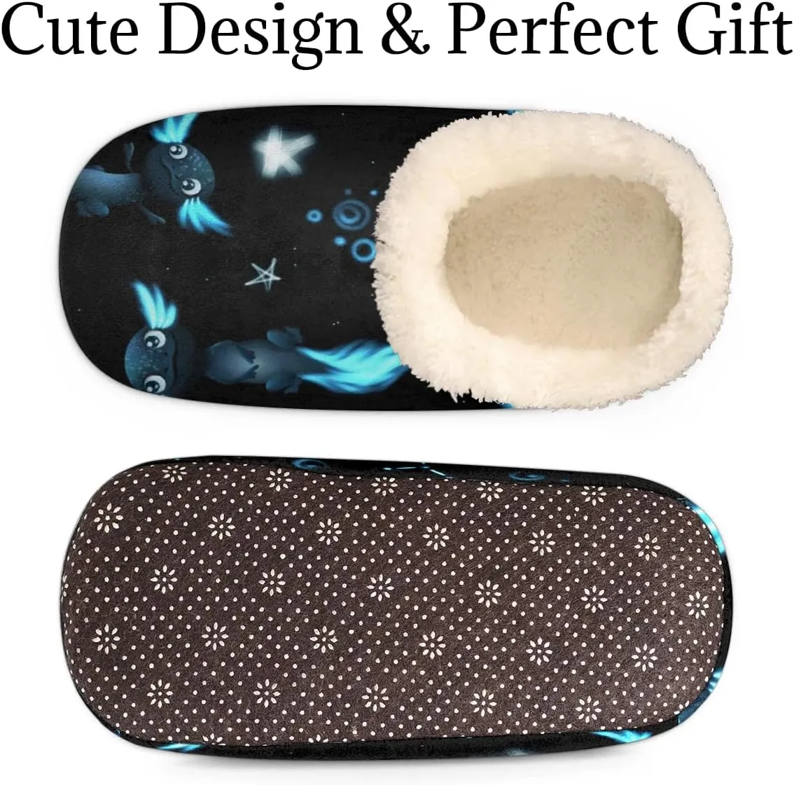 Women's Slippers Comfy Warm House Slippers for Women Men, Fuzzy Slip-on Plush Ladies Slippers Socks for Winter Bedroom Indoor and Outdoor