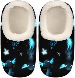 Women's Slippers Comfy Warm House Slippers for Women Men, Fuzzy Slip-on Plush Ladies Slippers Socks for Winter Bedroom Indoor and Outdoor