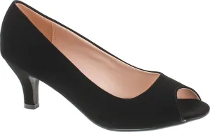 Wonda-2 Womens Peep Toe Low Heel Glitter Slip On Dress Pumps