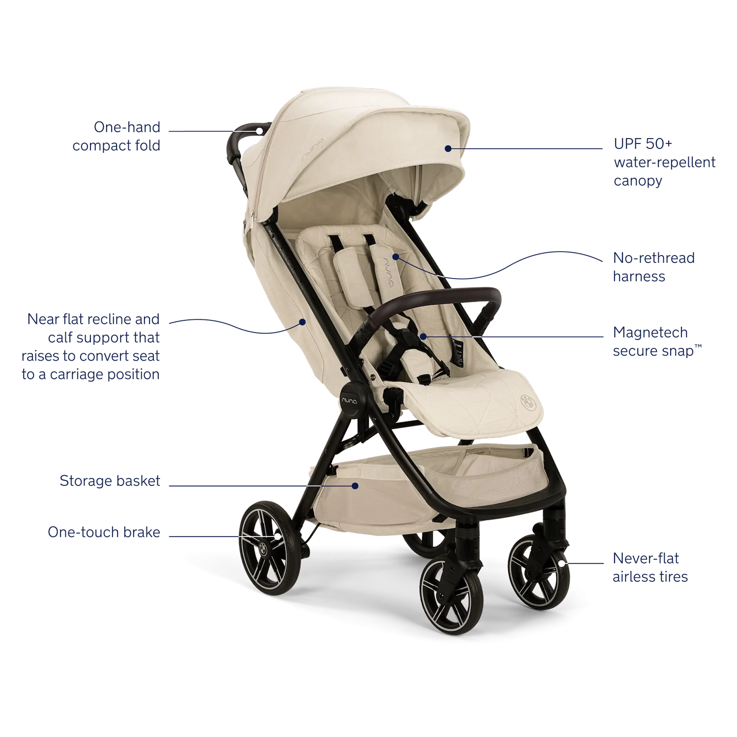 x BMW TRVL LX Lightweight Travel Stroller in Mica