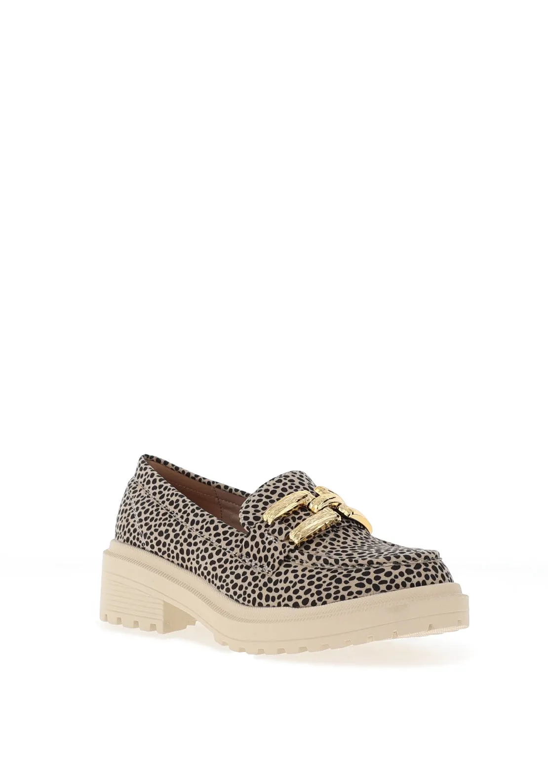 Zanni & Co. Chilin Kone Faux Suede Loafer, Cheetah