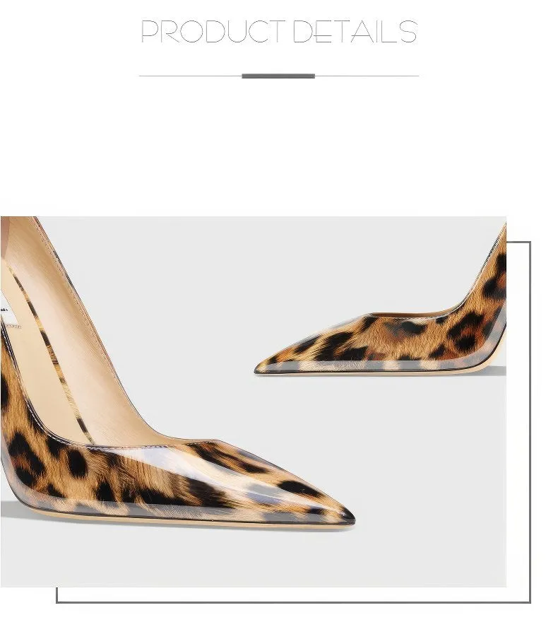 Zarina Leopard Print Velvet Pointed Toe High Heel Pumps