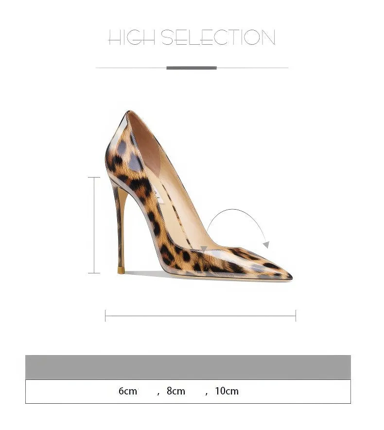 Zarina Leopard Print Velvet Pointed Toe High Heel Pumps