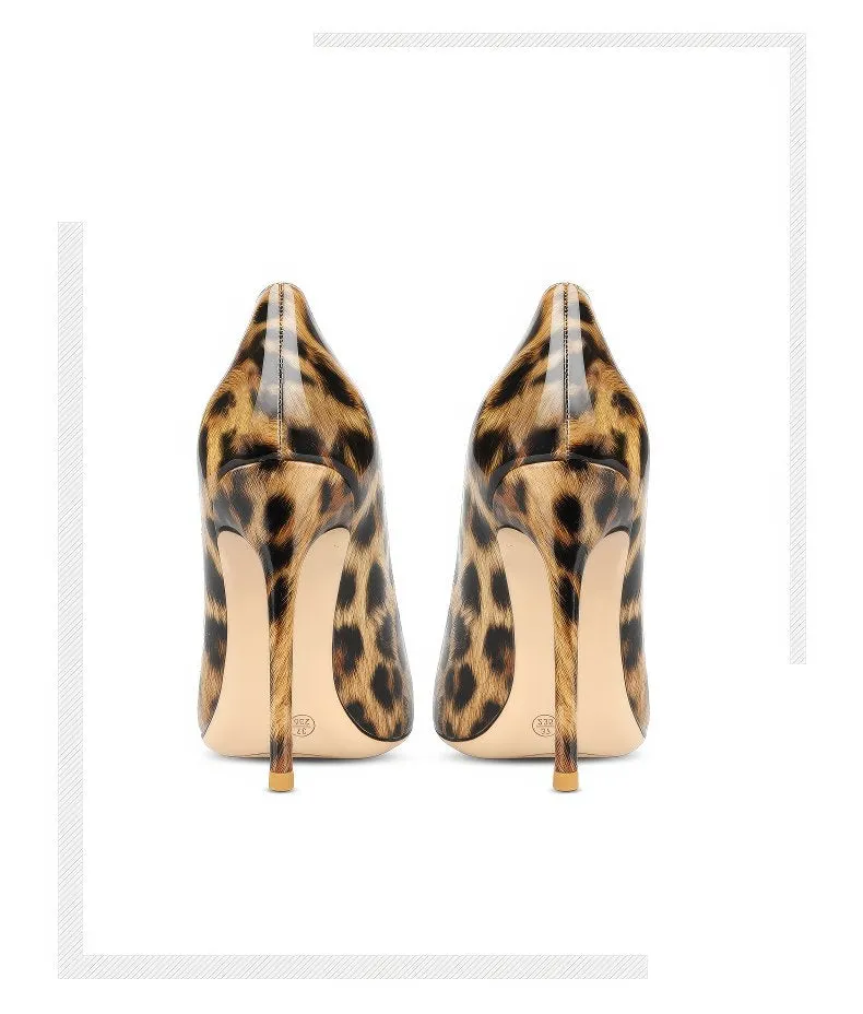 Zarina Leopard Print Velvet Pointed Toe High Heel Pumps