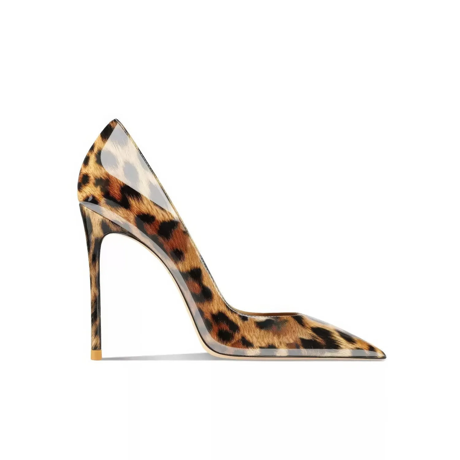 Zarina Leopard Print Velvet Pointed Toe High Heel Pumps